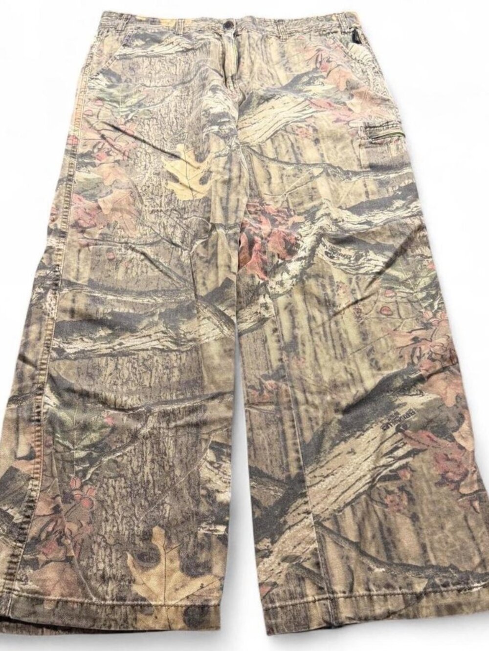 Vintage Y2K Mossy Oak Pursuits Baggy Wide Leg Skater Outdoors Camo Pants W36